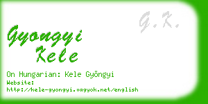gyongyi kele business card