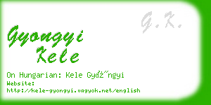 gyongyi kele business card